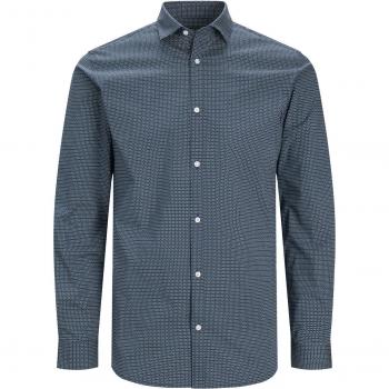 Jack & Jones Blackpool Slim Fit Long Sleeve Shirt in Navy Blazer