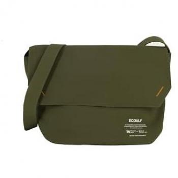 Bolso de Hombro Sostenible Ecoalf Verde Militar en Poliéster Reciclado