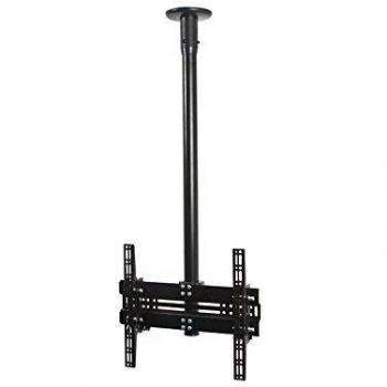Soporte de Techo Universal para Pantallas Planas con Inclinación - Negro 100 cm