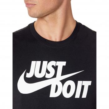 Nike Men's Sportswear Just Do It Swoosh T-Shirt - Black/White, Size XXL