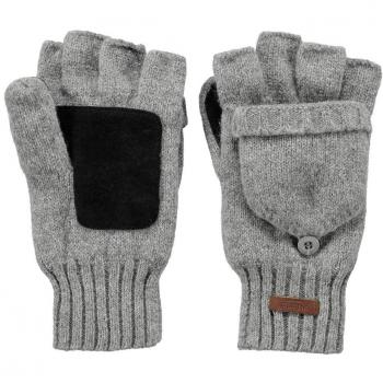 Barts Haakon Grey Fingerless Wool Gloves for Men