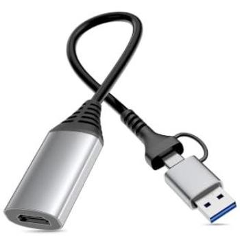 Adaptador Gráfico USB-C/A a HDMI 1920x1080 60Hz Gris