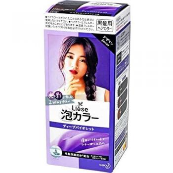 Kao Liese Creamy Bubble Hair Color - Deep Violet 108ml (Quasi-Drug) for Black Hair