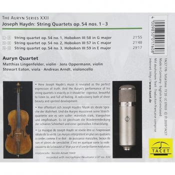 Haydn String Quartets Vol. 8 Op. 54 Nos. 1-3 - Auryn Series