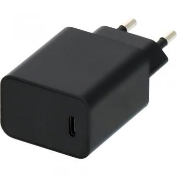 Cargador USB-C Brennenstuhl 20W con Power Delivery, 1 salida (max. 1.67A), incluye cable USB-C de 1m, color negro