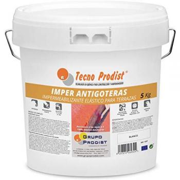 Impermeabilizante Elástico para Terrazas - Caucho Blanco 5 Kg - Rehabilitación y Protección Antigoteras