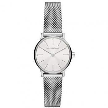 Armani Exchange Women's Quartz Watch with Stainless Steel Strap, Silver, 14