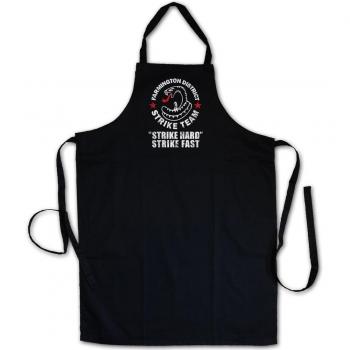 STRIKE TEAM SHIELD DELANTAL DE LA BBQ BARBEQUE COCINA PARRILLA- Al margen The Shield File cola Farmington PD P.D. Vic Snake Card Kobra Karte de la ley Carte Schlange Cobra Mackey Police TV Serie Series