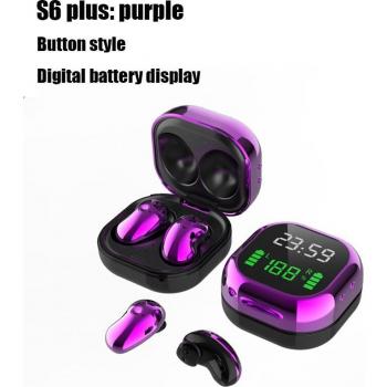 Auriculares Inalámbricos S6 TWS Bluetooth Impermeables Estéreo Deportivos para Música, Compatibles con iPhones y Xiaomi