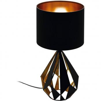 Lámpara de mesa Vintage Eglo Carlton 5 - Negro/Cobre