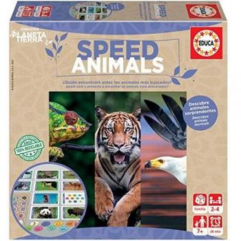 Educa - Planeta Tierra-Speed Animals Juego de Mesa, Multicolor