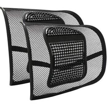 RenFox Cojín Lumbar de Malla Cojín de Soporte Lumbar Respaldo Lumbar Ergonomico Almohada de Lumbar para Silla Oficina Coche Corrije la Postura Alivia el Dolor Lumbar