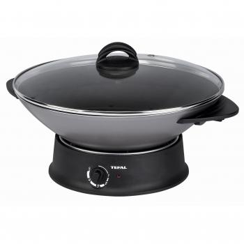 Tefal WO 300010 Wok, 1100 W, color negro y plata