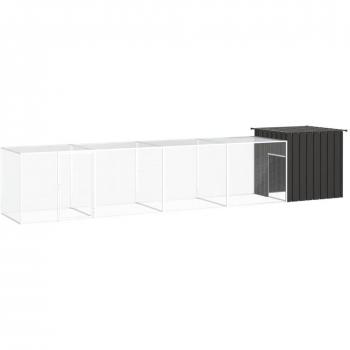 Jaula de pollo antracita 500x91x100 cm acero galvanizado