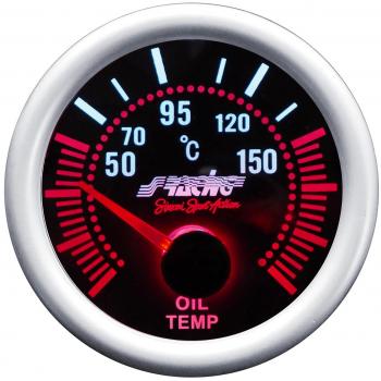 Simoni Racing OT/A Indicador Eléctrico de Temperatura Aceite, fondo negro