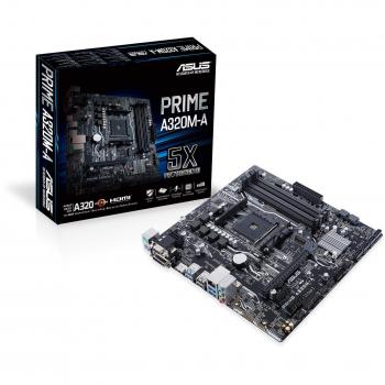 Asus Prime A320M-A Micro ATX Socket AM4 Motherboard - Black