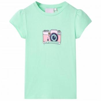 Camiseta infantil verde brillante 116