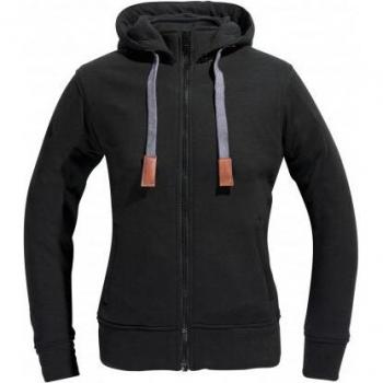 Sudadera con capucha y cremallera para moto Difi Downtown mujer - Negro - Talla 42