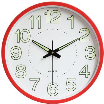 Jeteven 30CM Reloj de Cuarzo de Pared Luminoso Dormitorio Sala Reloj Simple Personalizado