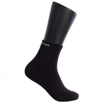 Black Crown - Calcetines Pro Tobilleros - 70% Poliéster, 28% Algodón, 2% Elastano - Ideales para Pádel y Todos Deportes - Negros (Tallas: 43-46