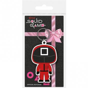 Llavero Squid Game Guardia Cuadrado de Goma 6 cm - Producto Oficial