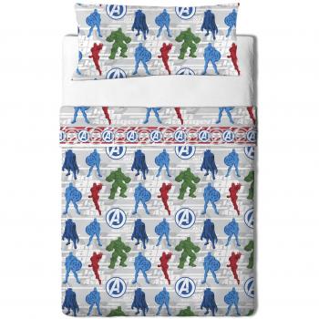 Marvel Avengers Trio - Juego de sabanas 3 piezas para cama de 90 cm