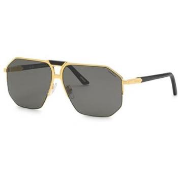 Chopard Men's Polarized Sunglasses SCHG61V Yellow Gold Smoke CAT3