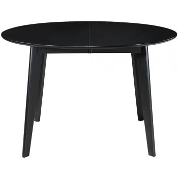 Mesa de comedor extensible redonda negra L120-150 cm Leena