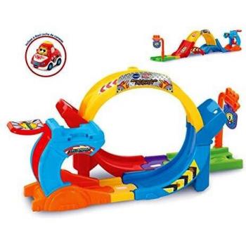 VTech- TutTut Bólidos Pista de Lanzamiento 2 en 1 Playset interactivo con un looping 360º y múltiples combinaciones, incluye a Raúl coche de carreras, Multicolor