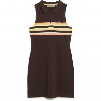 Superdry Women's Dark Brown Mini Polo Dress