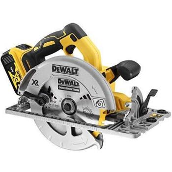 DEWALT DCS572NT-XJ - Sierra Circular sin escobillas XR 18V Ø184mm y 58mm sin cargador/batería, con maletín y base carril