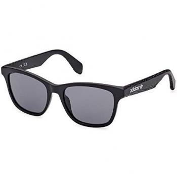 Adidas Originals Matte Black Rectangular Sunglasses with Smoke Lenses