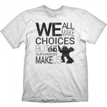 Camiseta Blanca Bioshock Quote Vintage Talla M