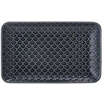 Bloomingville Plato de loza, azul Naomi