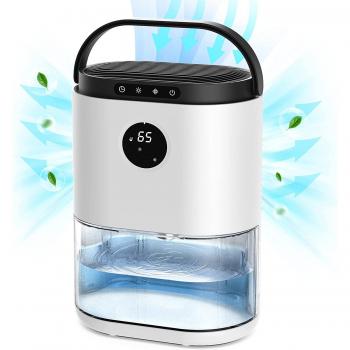 CONOPU Deshumidificador 2300ML, Deshumidificadores de para el Hogar del Dormitorio, Descongelación Automática, Apagado Automático, Control de Humedad de 3 Modos, OZC20S02