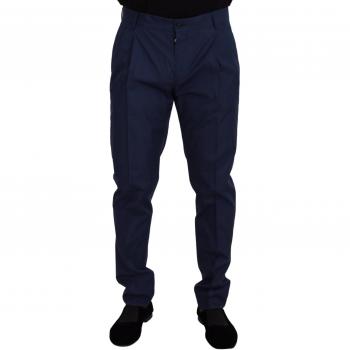 Dolce & Gabbana Blue Silk Chinos Pants IT52 | L