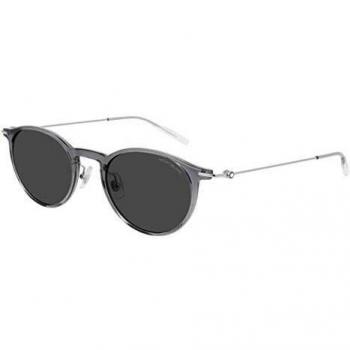 Montblanc Stylish Black 50MM Men's Sunglasses with Grey Lenses
