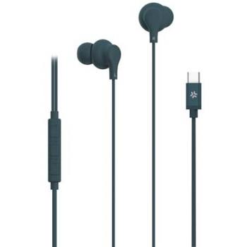 Auriculares in-Ear Celly USB-C con Cable, Micrófono Integrado y Control de Volumen, Color Azul