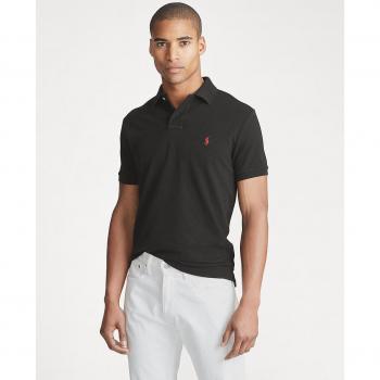 Polo Ralph Lauren Men's Custom Slim Fit Mesh Polo Shirt - Black - Size: XXL