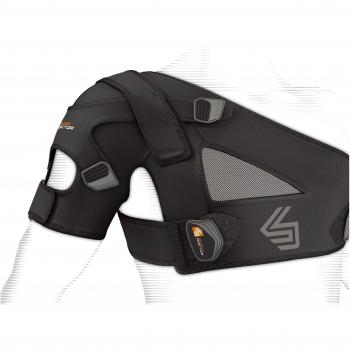 Shock Doctor Hombrera Sistema de Correas Estabilidad con Soporte de compresión/retención con Control de Posiciones múltiples X-Fit, Unisex Adulto, Black, SM