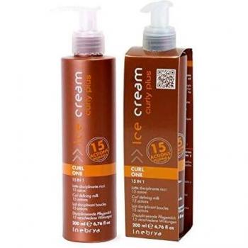 Inebrya Curly Plus 15 in 1 Styling Milk for Wavy and Curly Hair, 200 ml