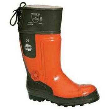 Botas de seguridad forestal Ulme talla 43, color oliva/naranja, goma natural SB E SRA EN ISO 20345