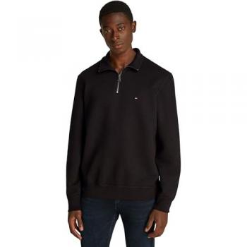 Tommy Hilfiger Essential Fleece Men's Half Zip Sweatshirt - Black - Size M