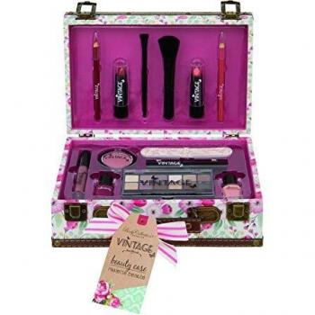 Estuche Vintage de Belleza Body Collection con productos para maquillaje
