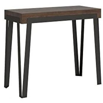Consola Extensible 90x40/196 cm Rio Estructura Pequeña Nogal Anthracita