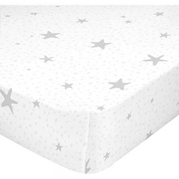 Sábana Bajera HappyFriday Básica Kids Gris 105 x 200 x 32 cm, 100% Algodón, Calidad de 150