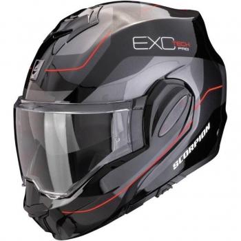 Scorpion Casco Modular EXO-TECH EVO PRO Commuta Negro-Gris-Rojo