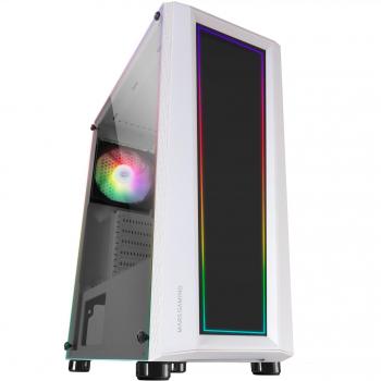 Mars Gaming MC-ART Blanco, Caja PC Gaming ATX, Doble Cristal Templado Dibujable, ARGB 12 Modos, Ventilador 12cm