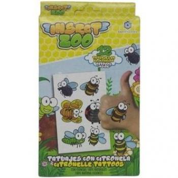 Caja de 12 Tatuajes de Citronela para Insectos