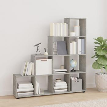 Estantería de Escalera Grigio Cemento 142 cm Madera Multistrato